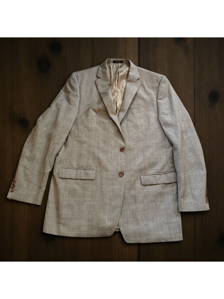 Ralph Lauren Light Brown Plaid Blazer Jacket Size 46 Xl